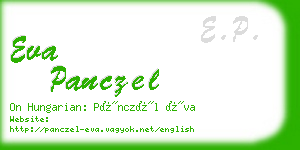 eva panczel business card